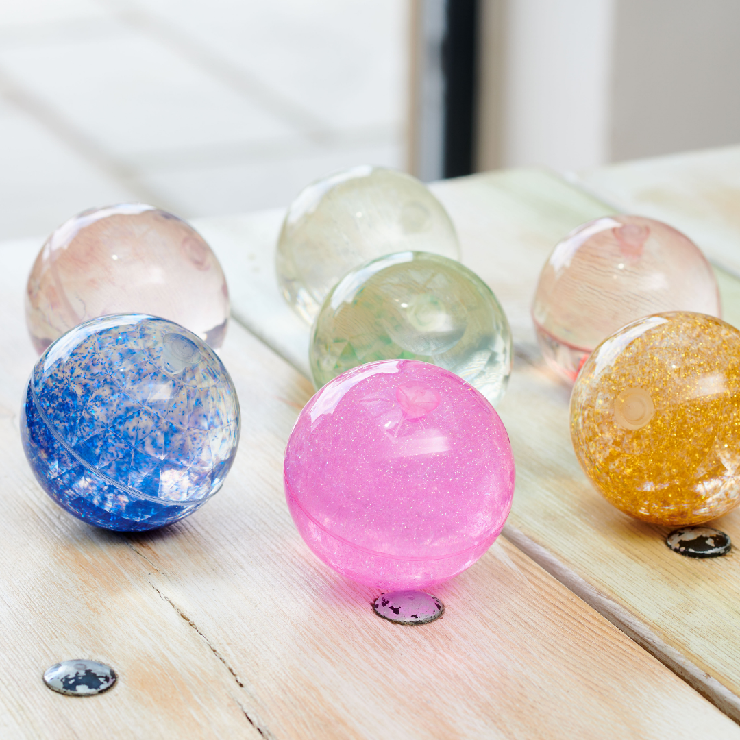 Sensory Rainbow Glitter Balls - EU Sensory Rainbow Glitter Balls - EU